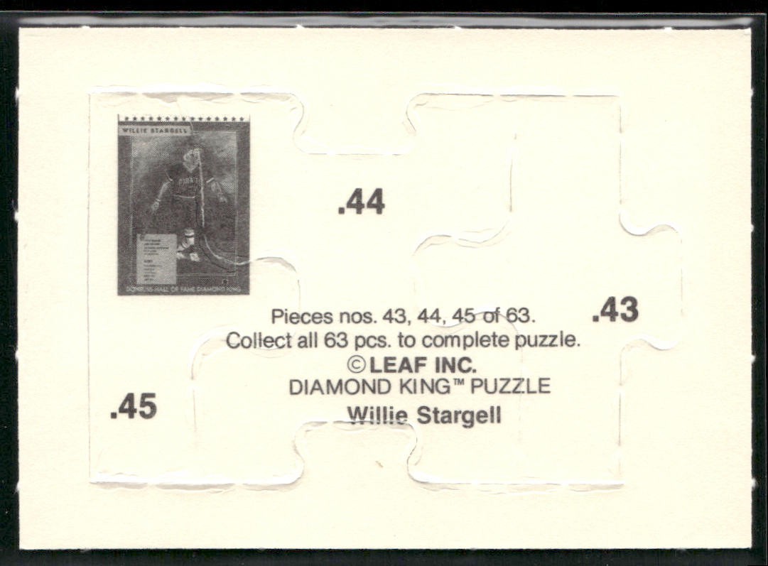 Puzzle Piece Lot Bundle 10 Different Baseball Cards P003 back