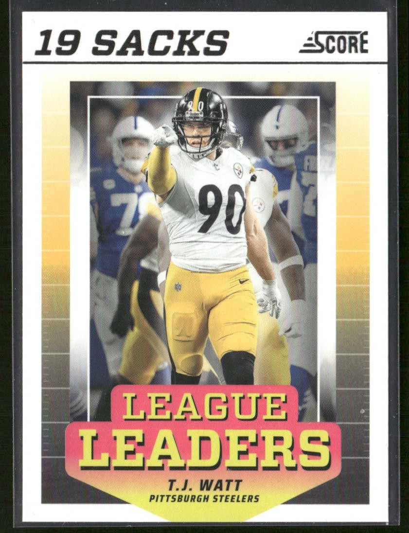 TJ Watt Player Lot Bundle 10 Different Football Cards TJW001 Steelers back