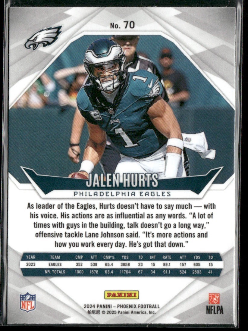 Jalen Hurts Player Lot Bundle 10 Different Football Cards JH003 Eagles back