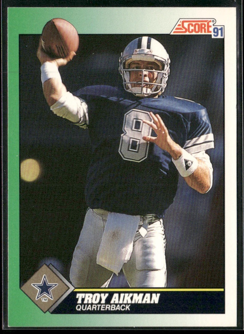 Troy Aikman Player Lot Bundle 10 Different Football Cards TA001 Cowboys back