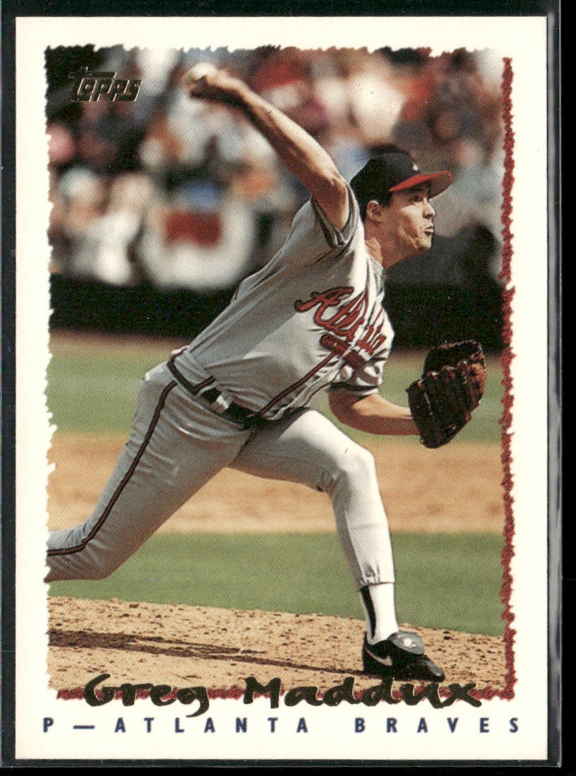 Greg Maddux Player Lot Bundle 10 Different Baseball Cards GM001 Braves back