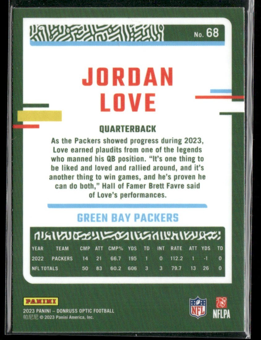 Jordan Love Player Lot Bundle 10 Different Football Cards JL002 Packers back