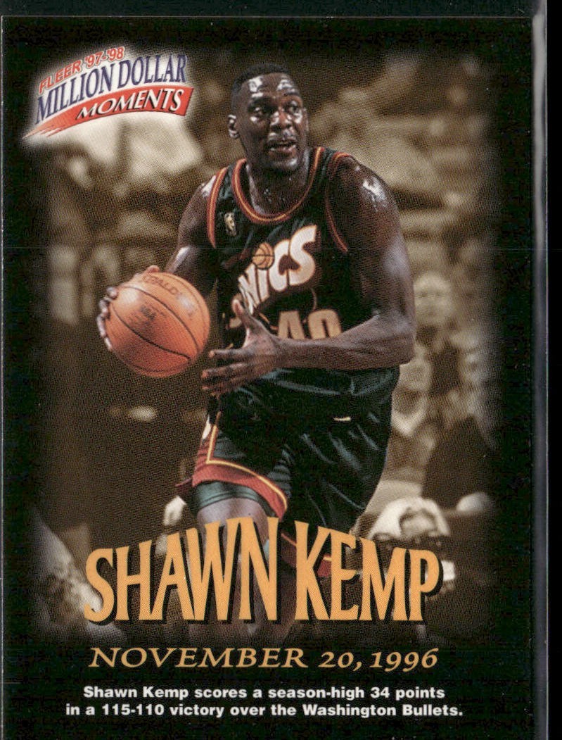 Shawn Kemp Player Lot Bundle 10 Basketball Cards SK002 Supersonics Cavs back