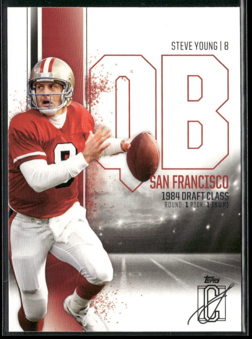 Steve Young Player Lot Bundle 10 Different Football Cards SY002 49ers back