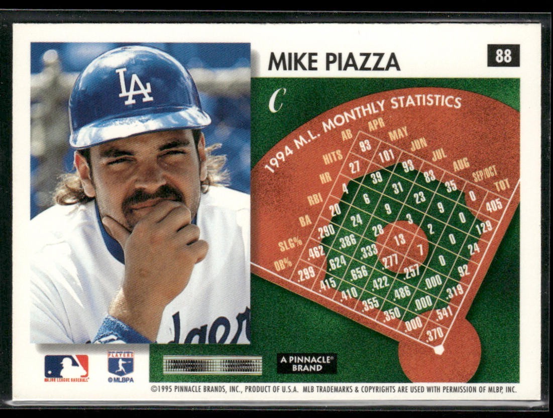 Mike Piazza Player Lot Bundle 10 Different Baseball Cards MP002 Dodgers Mets back
