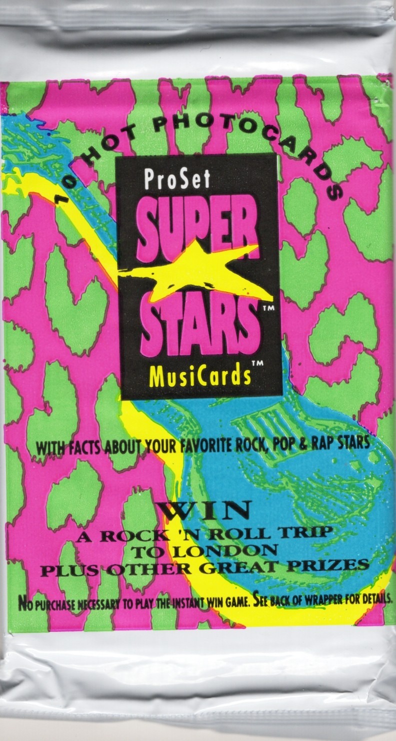 1991 Pro Set Super Stars Musicards Sealed 10 Card Sealed Pack | Pantera Chase front
