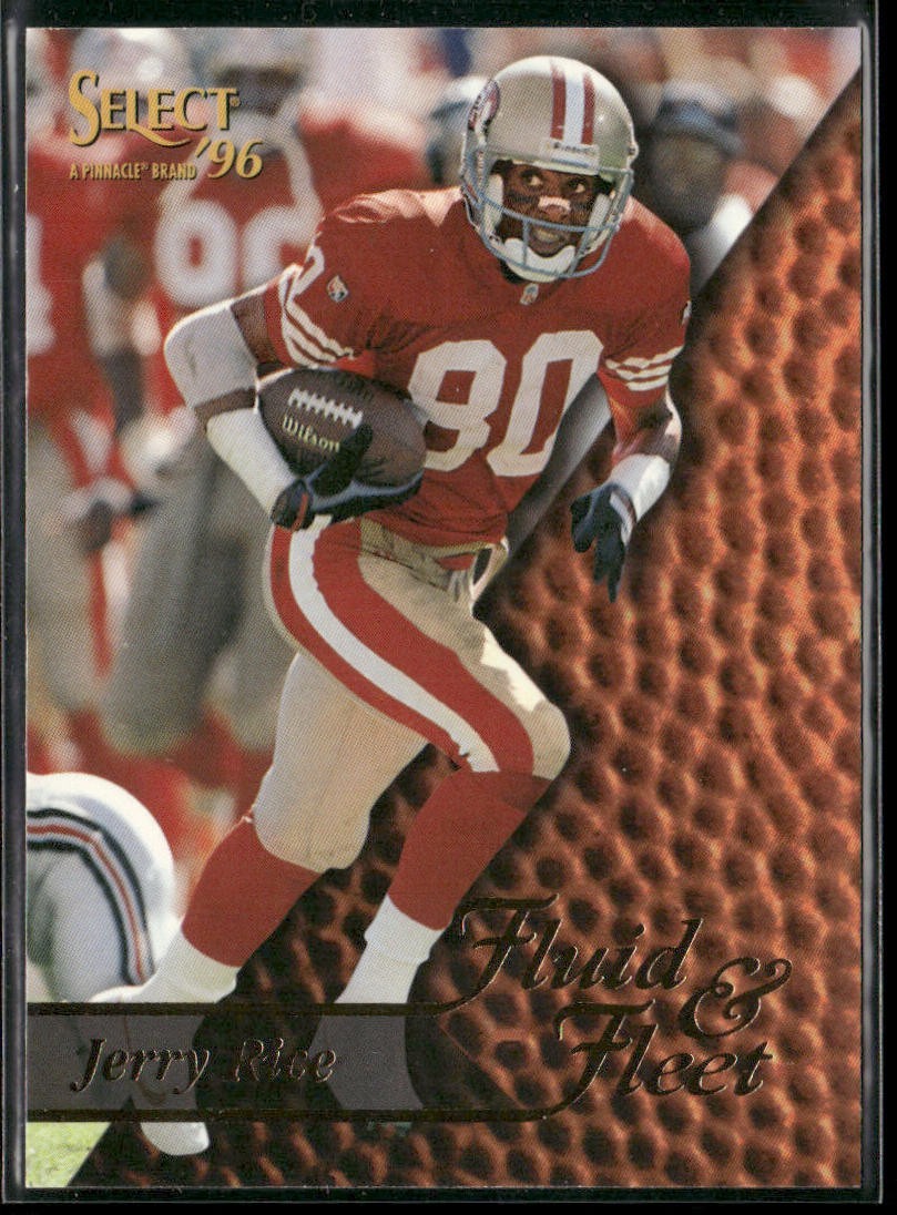 Jerry Rice Player Lot Bundle 10 Different Football Cards JR008 49ers back