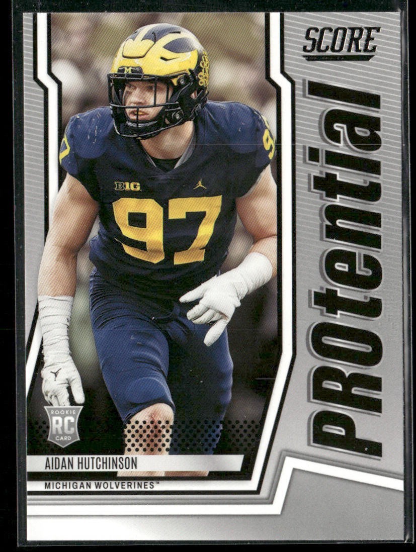Aidan Hutchinson Player Lot Bundle 10 Different Football Cards AH002 Lions 6RC back