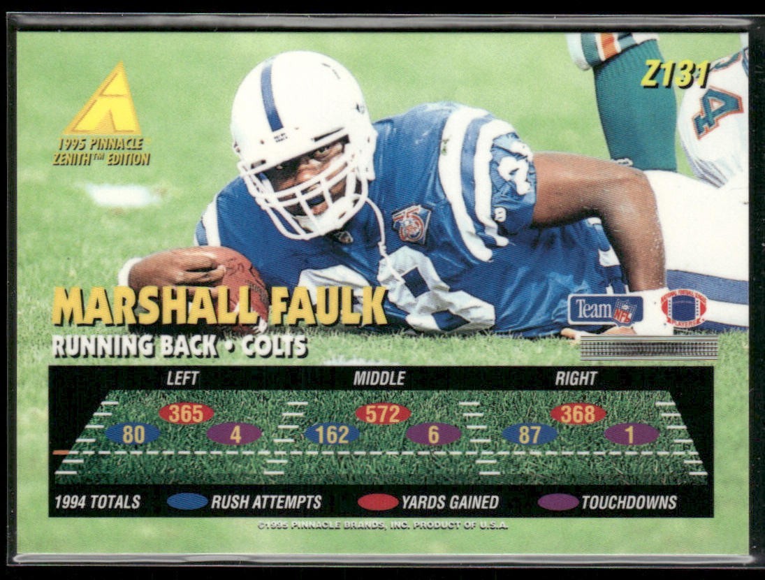 Marshall Faulk Player Lot Bundle 10 Different Football Cards MF003 3 RC back