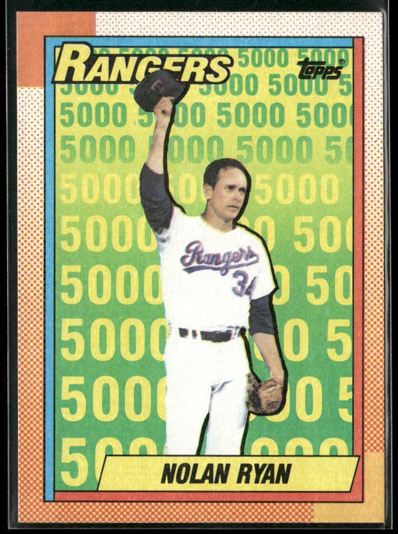Nolan Ryan Player Lot Bundle 10 Different Baseball Cards NR003 Rangers back
