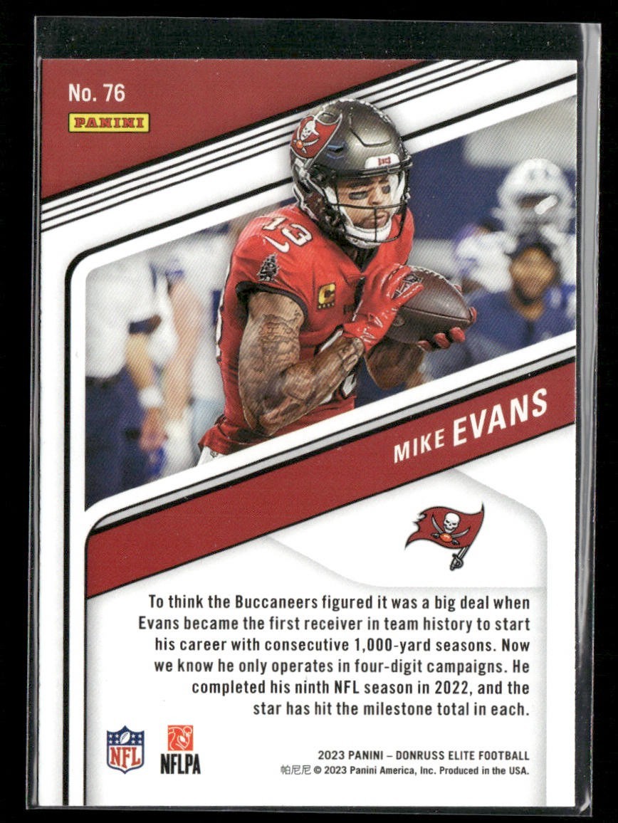 Mike Evans Player Lot Bundle 10 Different Football Cards ME003 Buccaneers back