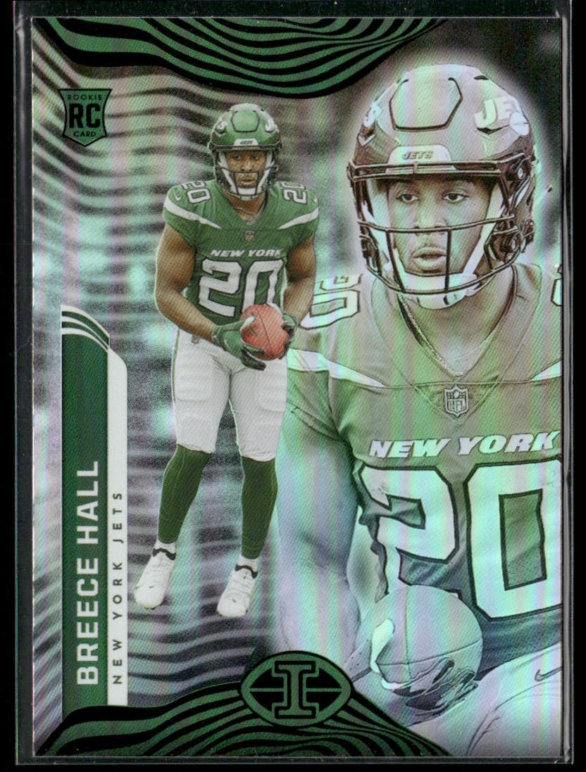 Breece Hall Player Lot Bundle 10 Different Football Cards BH001 Jets 4 RC back