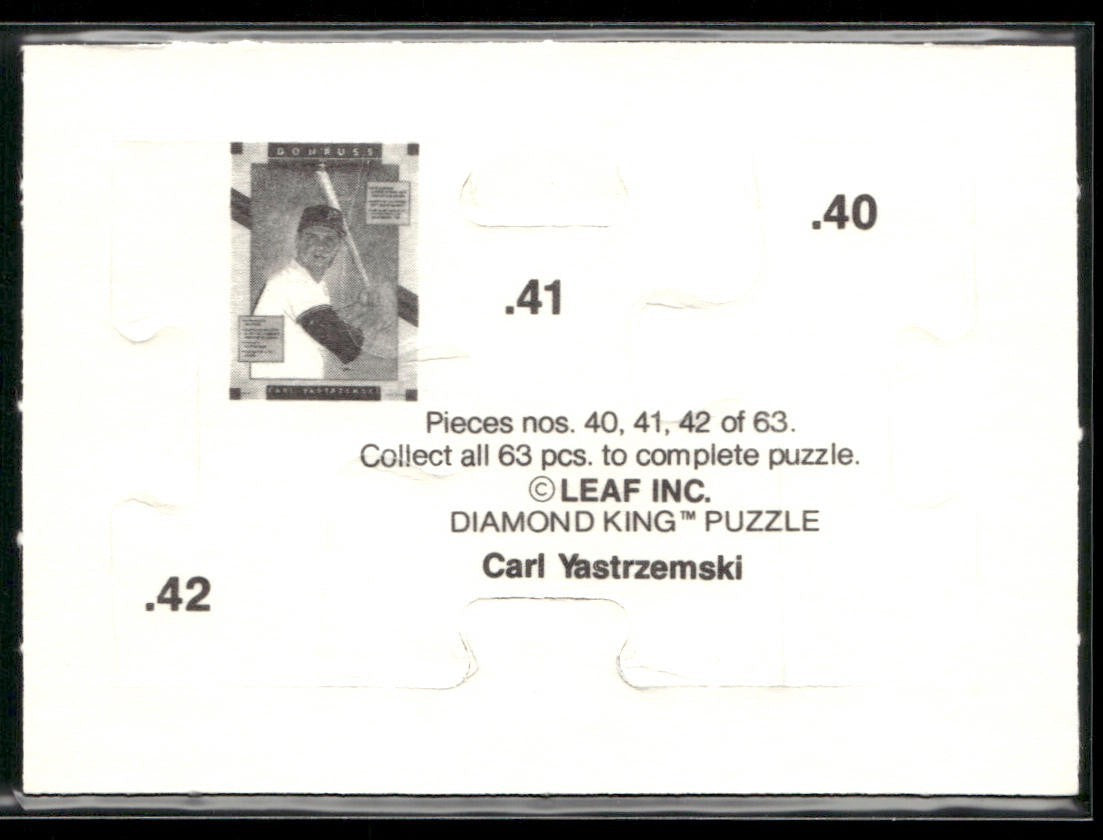 Puzzle Piece Lot Bundle 10 Different Baseball Cards P013 back