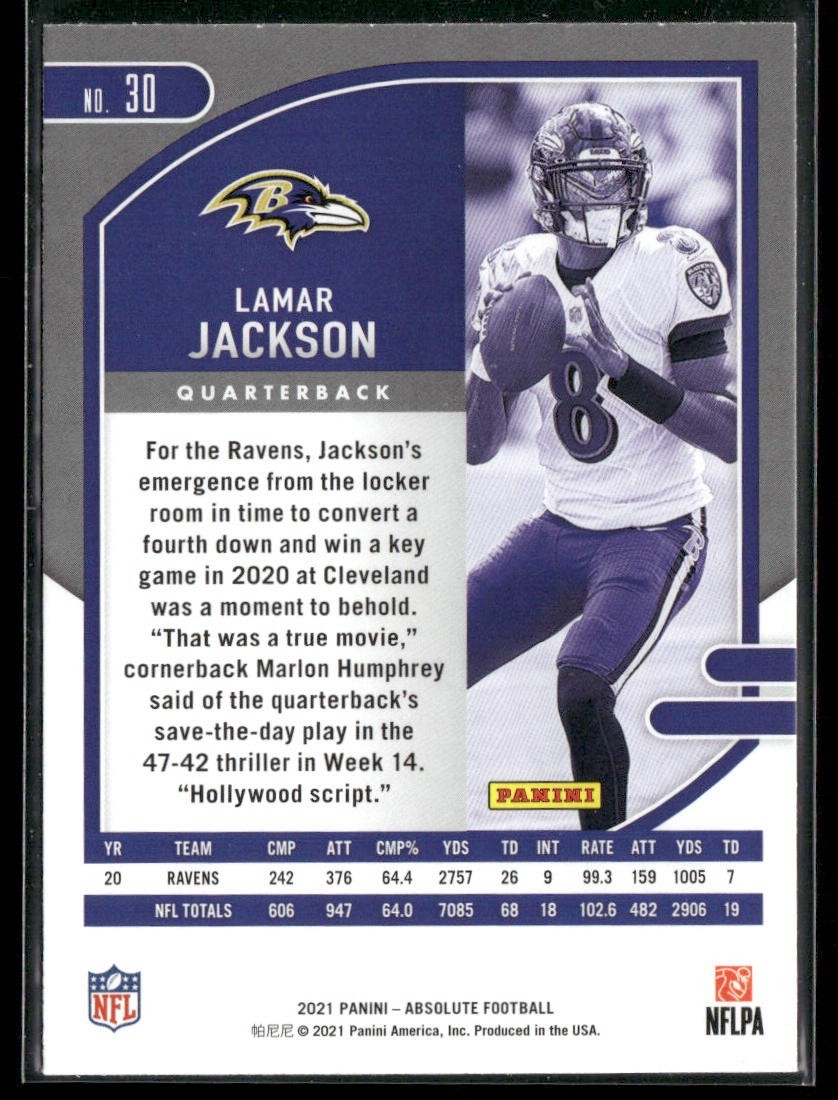 Lamar Jackson Player Lot Bundle 10 Different Football Cards LJ002 Ravens back