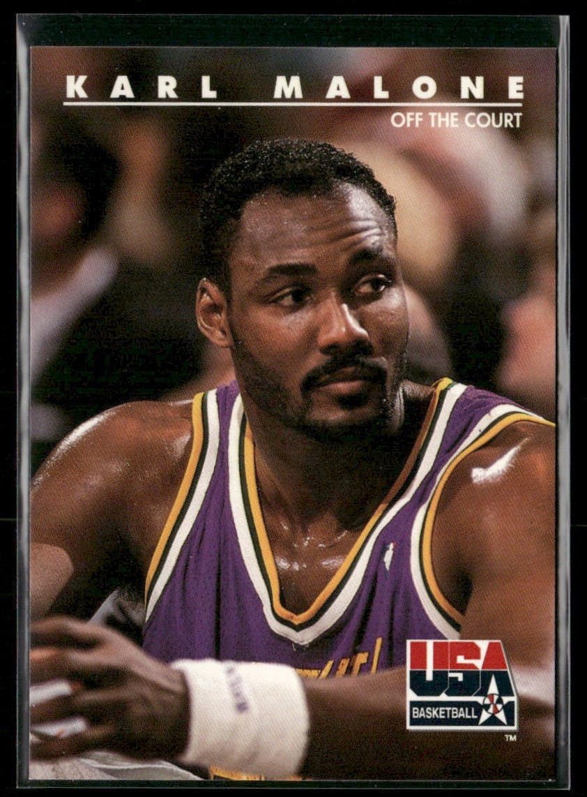 Karl Malone Player Lot Bundle 10 Basketball Cards KM002 Utah Jazz back