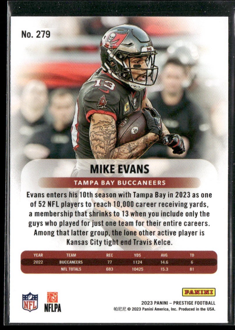 Mike Evans Player Lot Bundle 10 Different Football Cards ME003 Buccaneers back