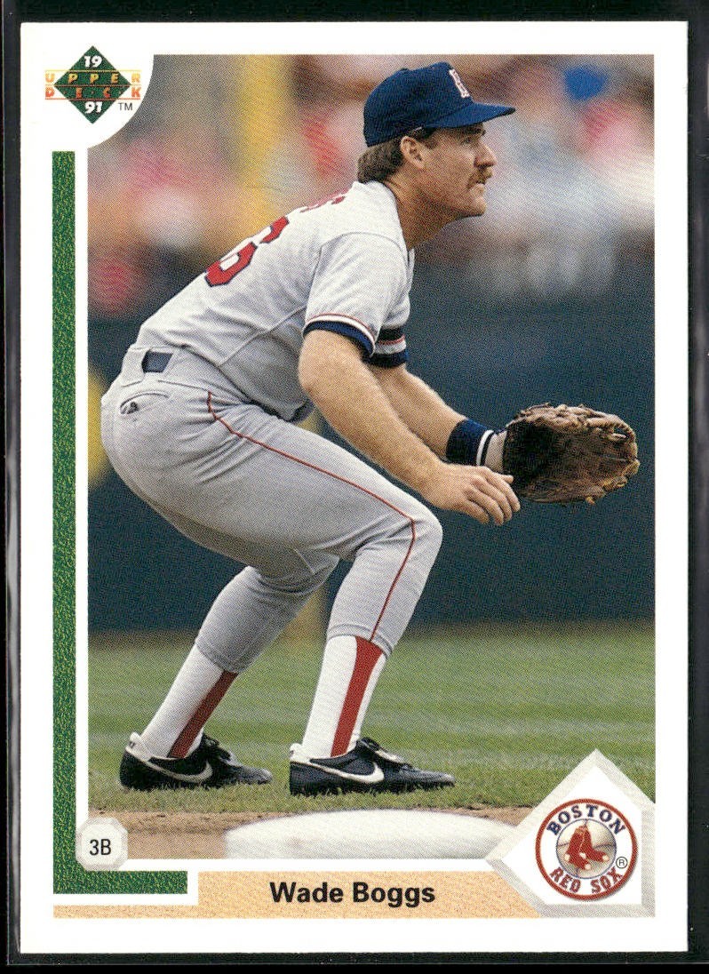 Wade Boggs Player Lot Bundle 10 Different Baseball Cards WB001 Red Sox back