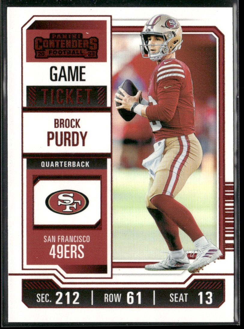Brock Purdy Player Lot Bundle 10 Different Football Cards BP001 49ers back