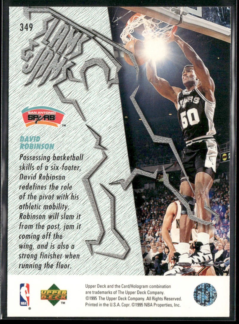 David Robinson Player Lot Bundle 10 Basketball Cards DR002 Spurs back