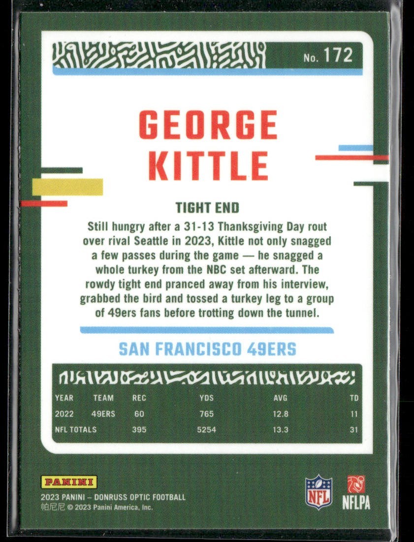 George Kittle Player Lot Bundle 9 Different Football Cards GK001 49ers back