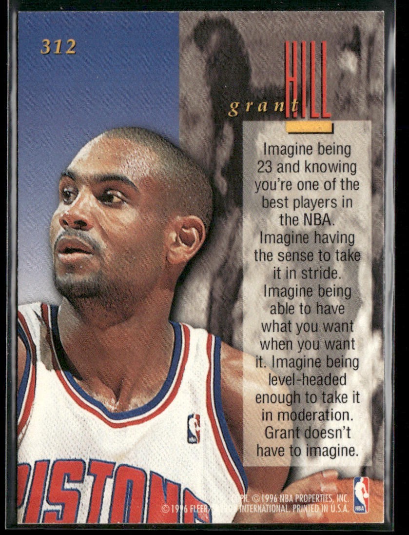 Grant Hill Player Lot Bundle 10 Basketball Cards GH003 Pistons 1 RC back