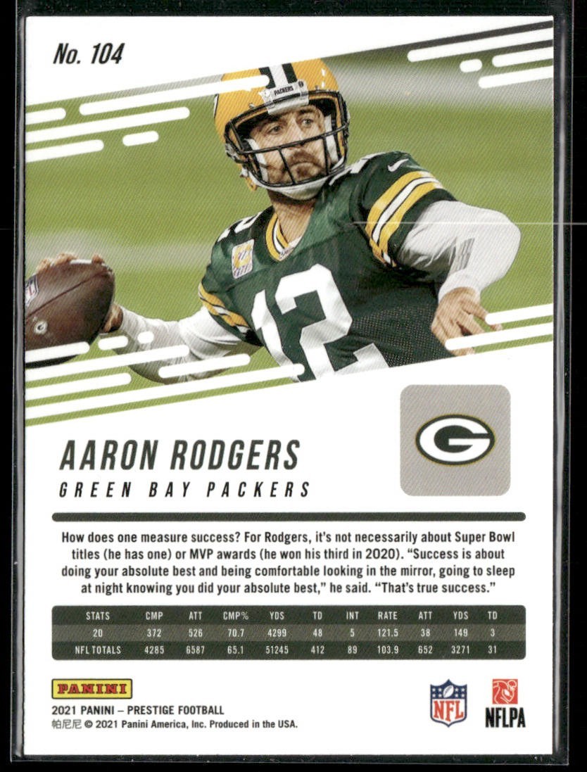 Aaron Rodgers Player Lot Bundle 10 Different Football Cards AR002 Packers Jets back