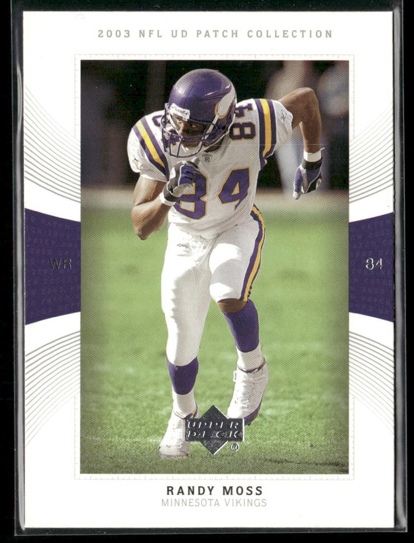Randy Moss Player Lot Bundle 10 Different Football Cards RM001 Vikings Raiders back