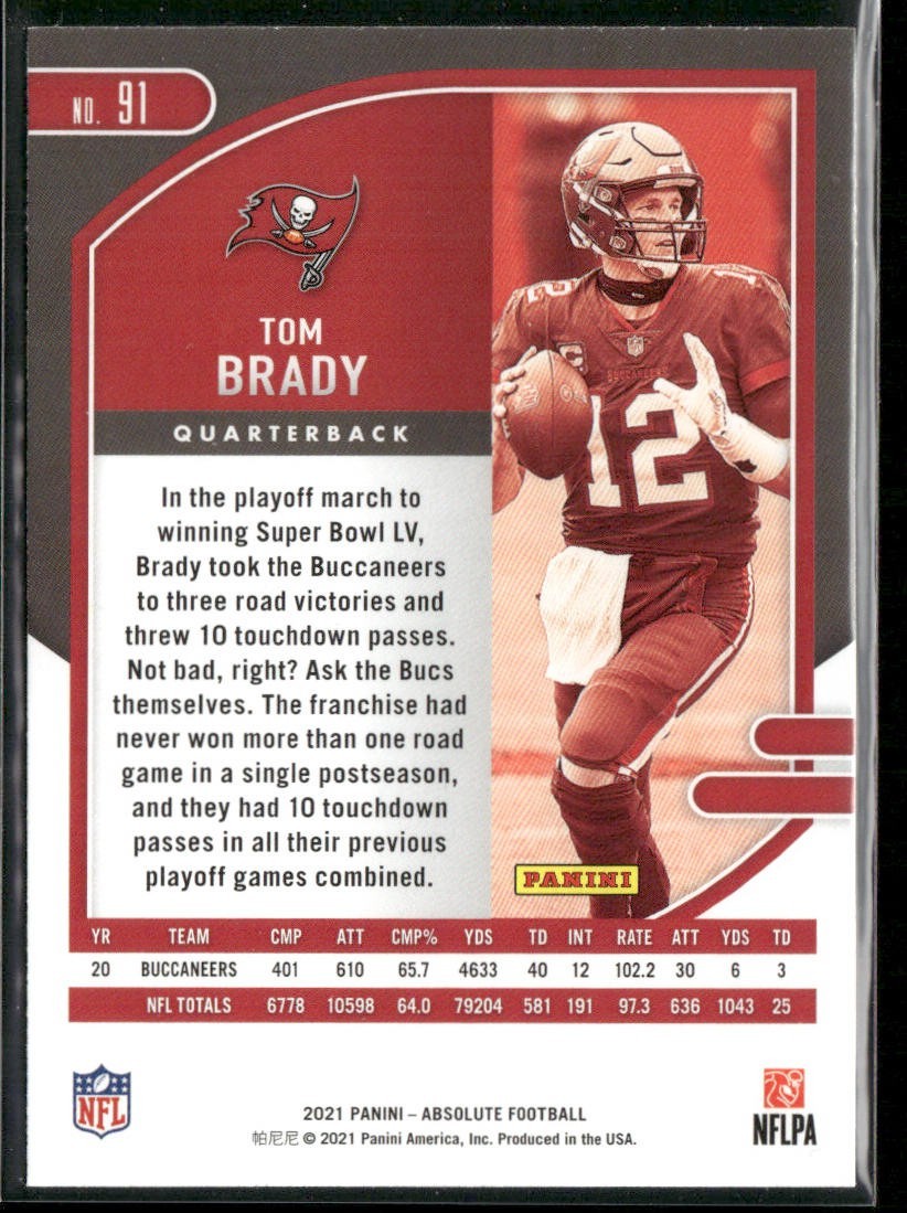 Tom Brady Player Lot Bundle 10 Different Football Cards TB001 Patriots back