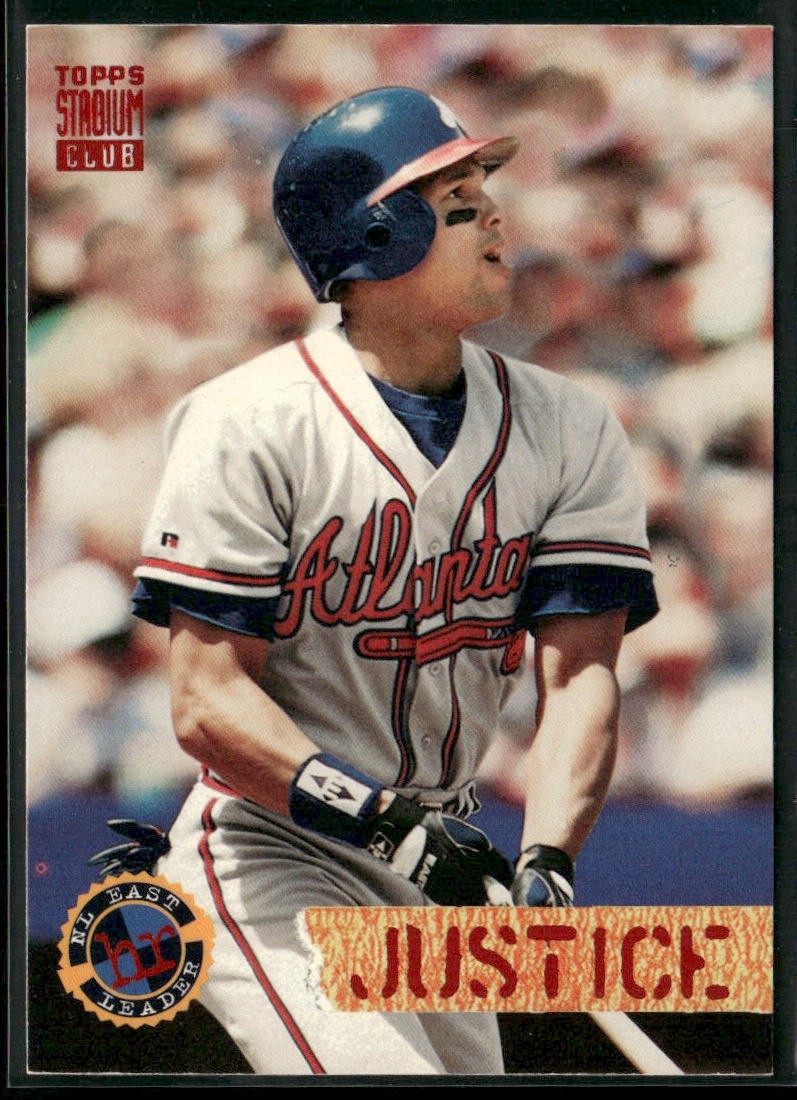 David Justice Player Lot Bundle 11 Different Baseball Cards DJ001 Braves back