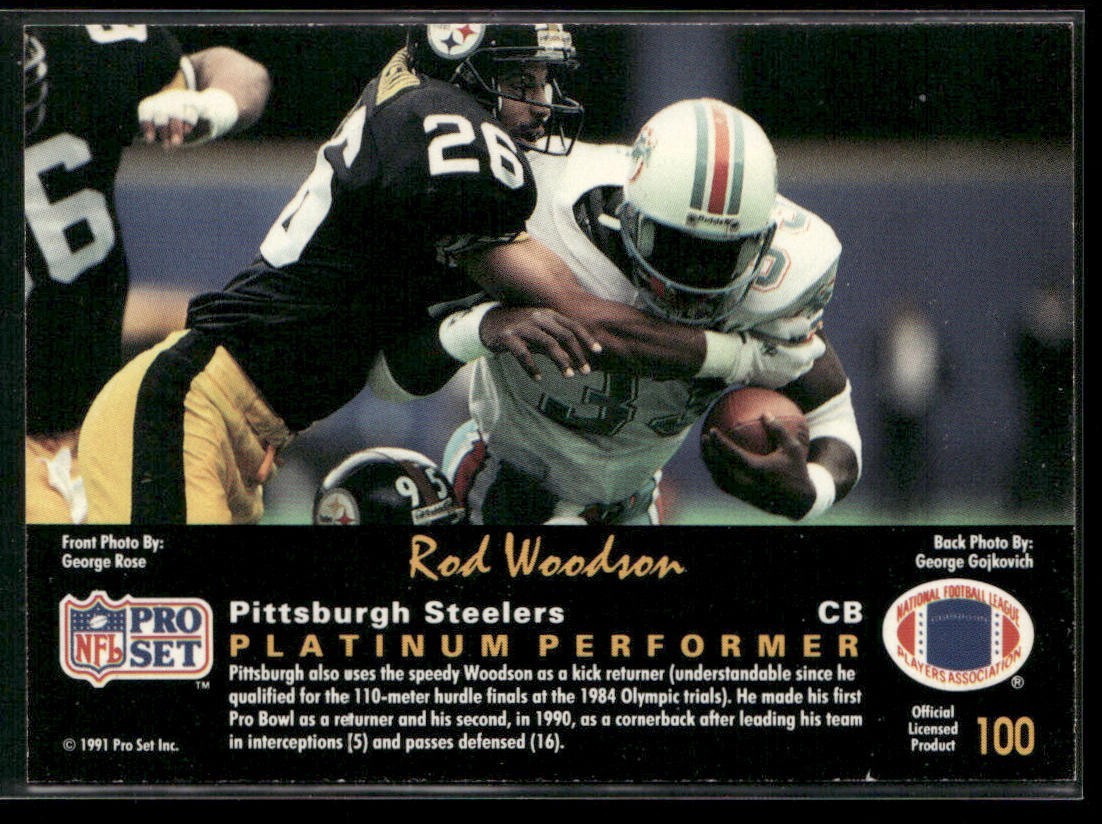 Rod Woodson Player Lot Bundle 10 Different Football Cards RW006 Steelers back