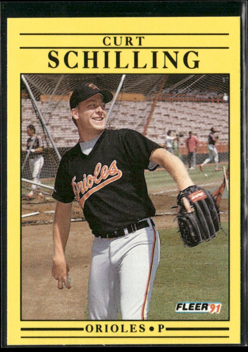 Curt Schilling Player Lot Bundle 10 Different Baseball Cards CS001 Orioles back
