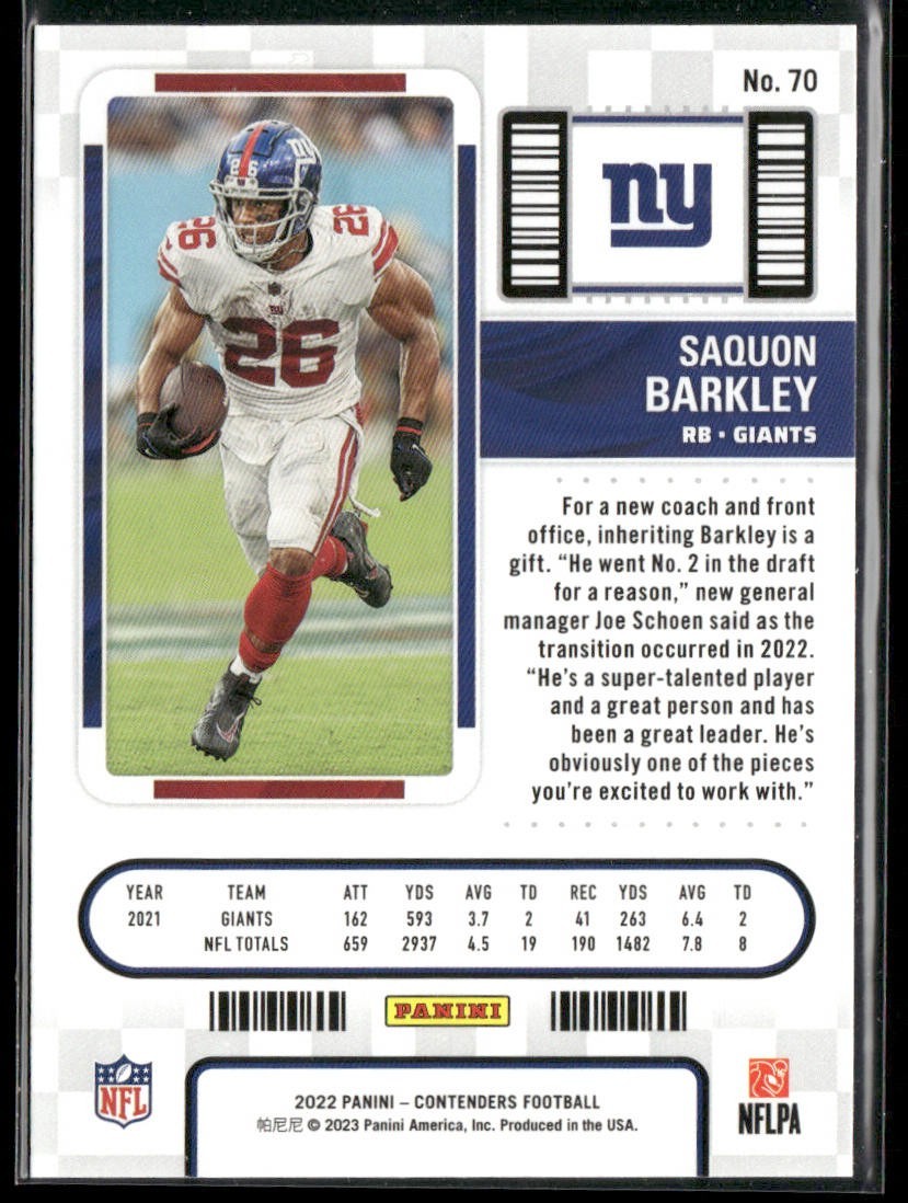 Saquon Barkley Player Lot Bundle 10 Different Football Cards SB001 Giants back