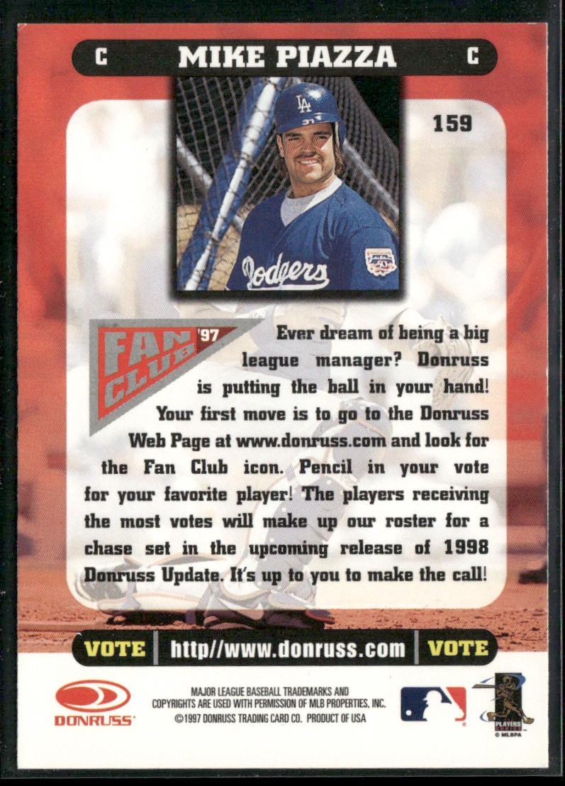 Mike Piazza Player Lot Bundle 10 Different Baseball Cards MP003 Dodgers Mets back