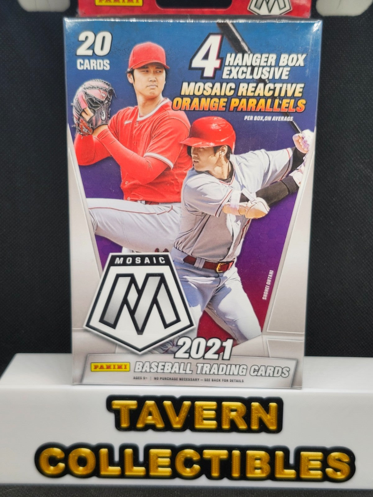 2021 Panini Mosaic BASEBALL EXCLUSIVE Factory Sealed HANGER Box-Orange Parallels front