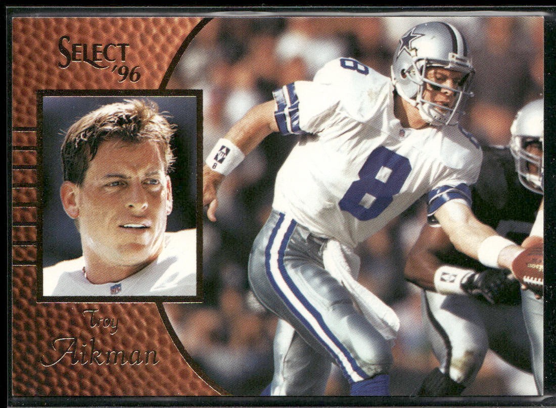 Troy Aikman Player Lot Bundle 10 Different Football Cards TA005 Cowboys back