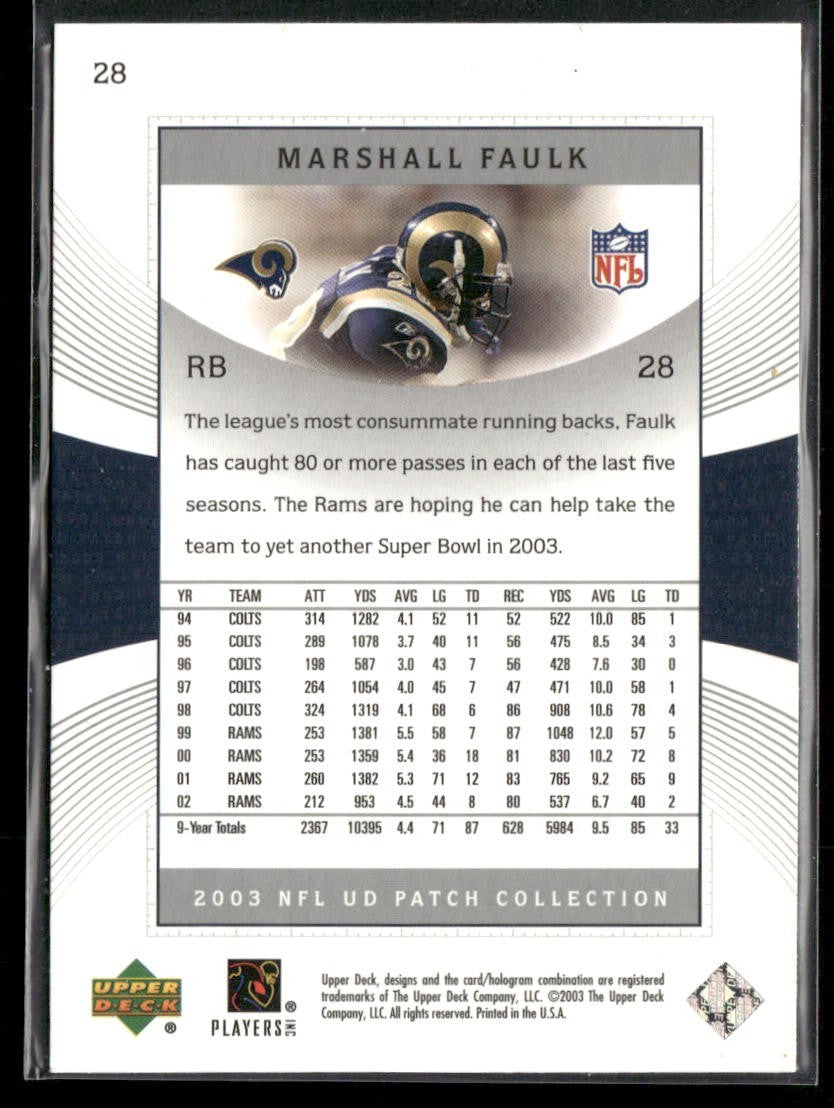 Marshall Faulk Player Lot Bundle 10 Different Football Cards MF001 Colts Rams back