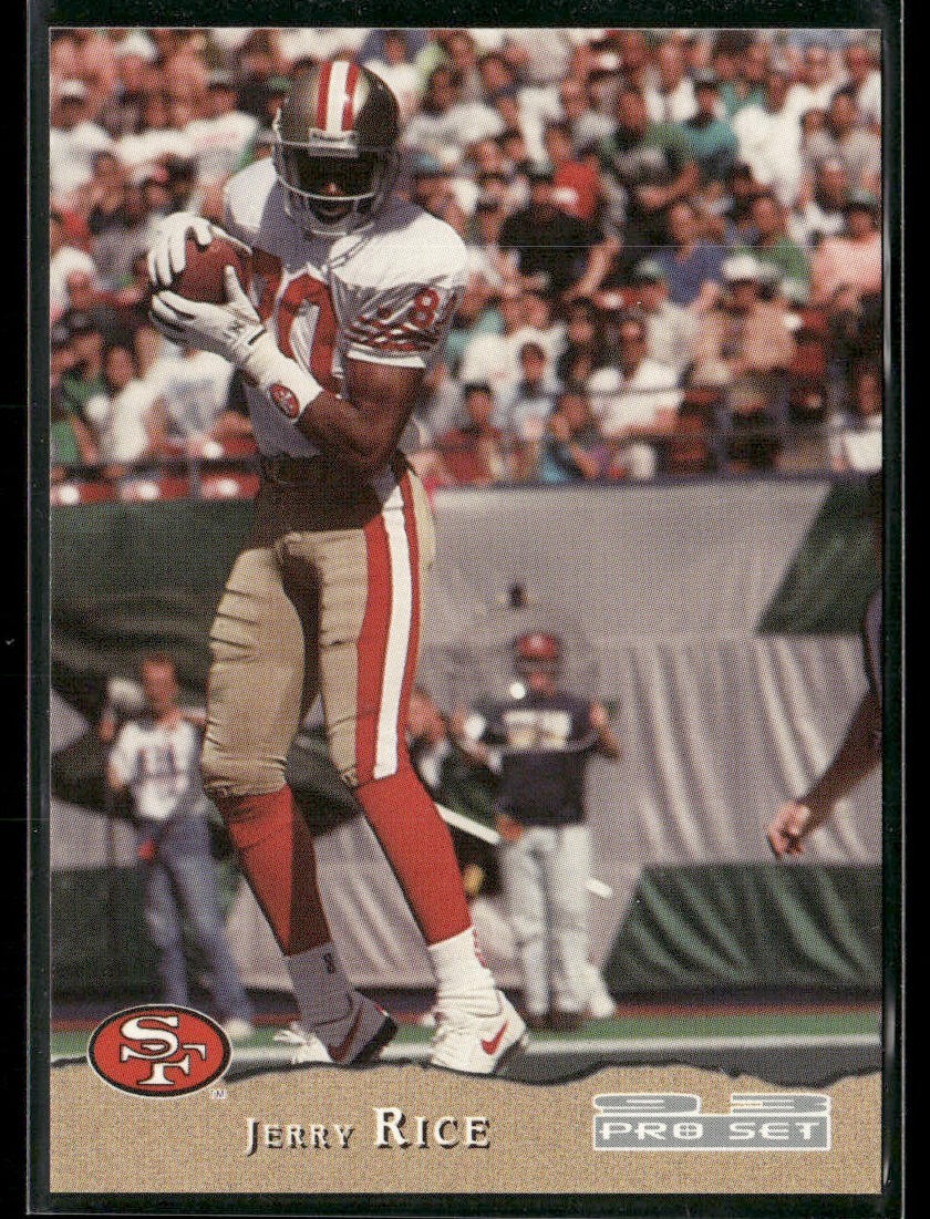 Jerry Rice Player Lot Bundle 10 Different Football Cards JR007 49ers back