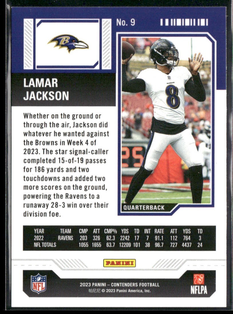 Lamar Jackson Player Lot Bundle 10 Different Football Cards LJ001 Ravens back