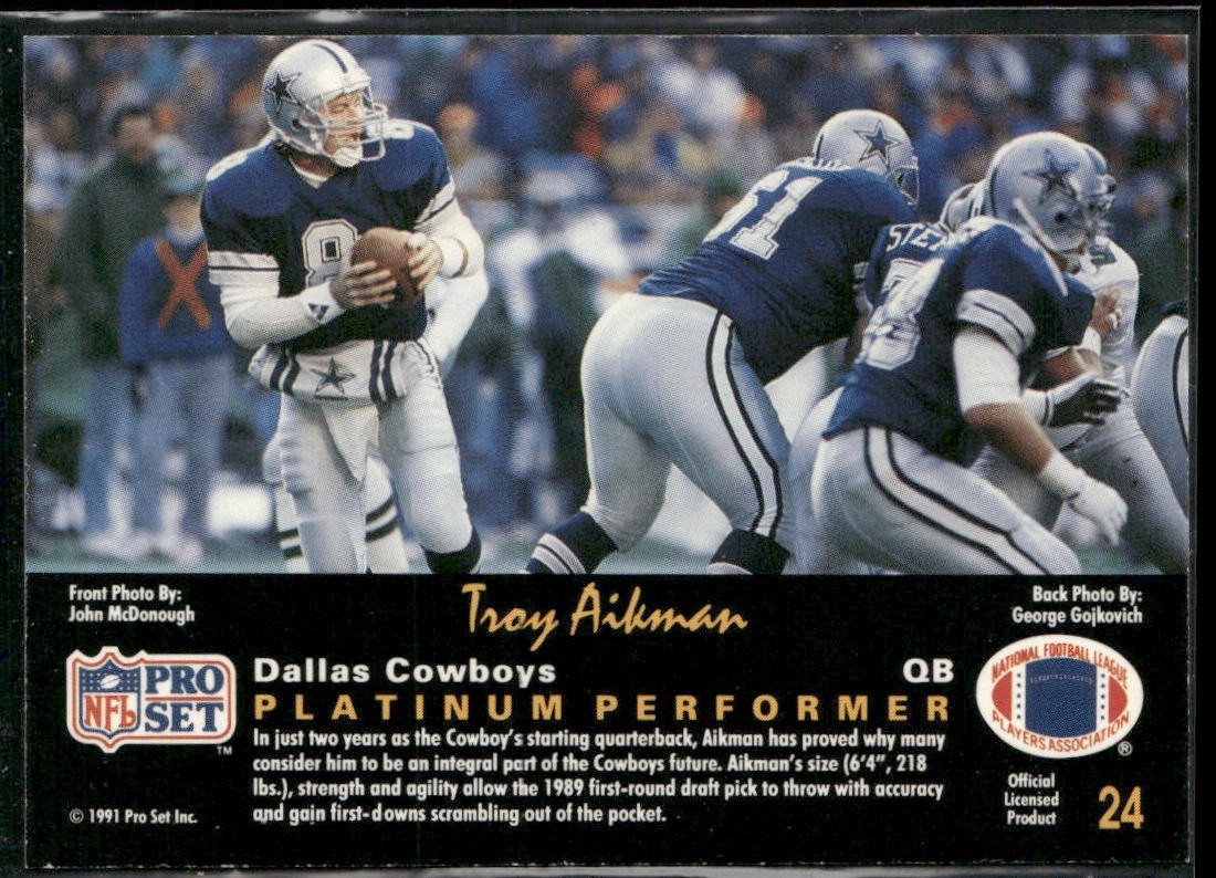 Troy Aikman Player Lot Bundle 10 Different Football Cards TA008 Cowboys back