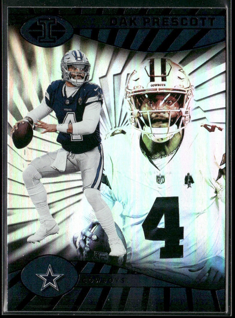 Dak Prescott Player Lot Bundle 10 Different Football Cards DP003 Cowboys back