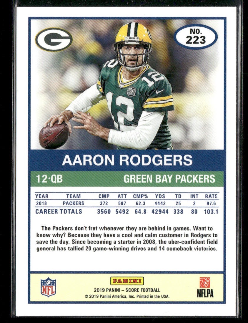 Aaron Rodgers Player Lot Bundle 10 Different Football Cards AR001 Packers Jets back