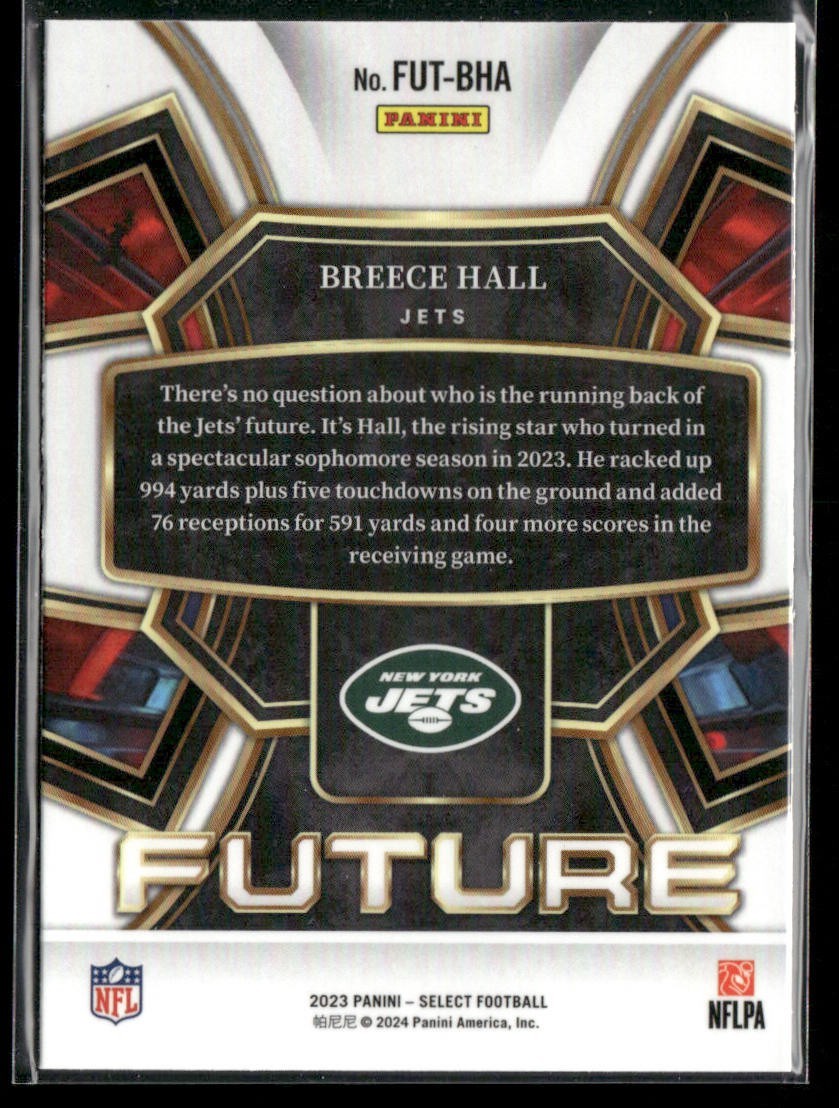 Breece Hall Player Lot Bundle 10 Different Football Cards BH001 Jets 4 RC back