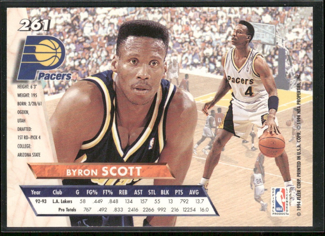 Byron Scott Player Lot Bundle 10 Different Basketball Cards BS001 Lakers Pacers back
