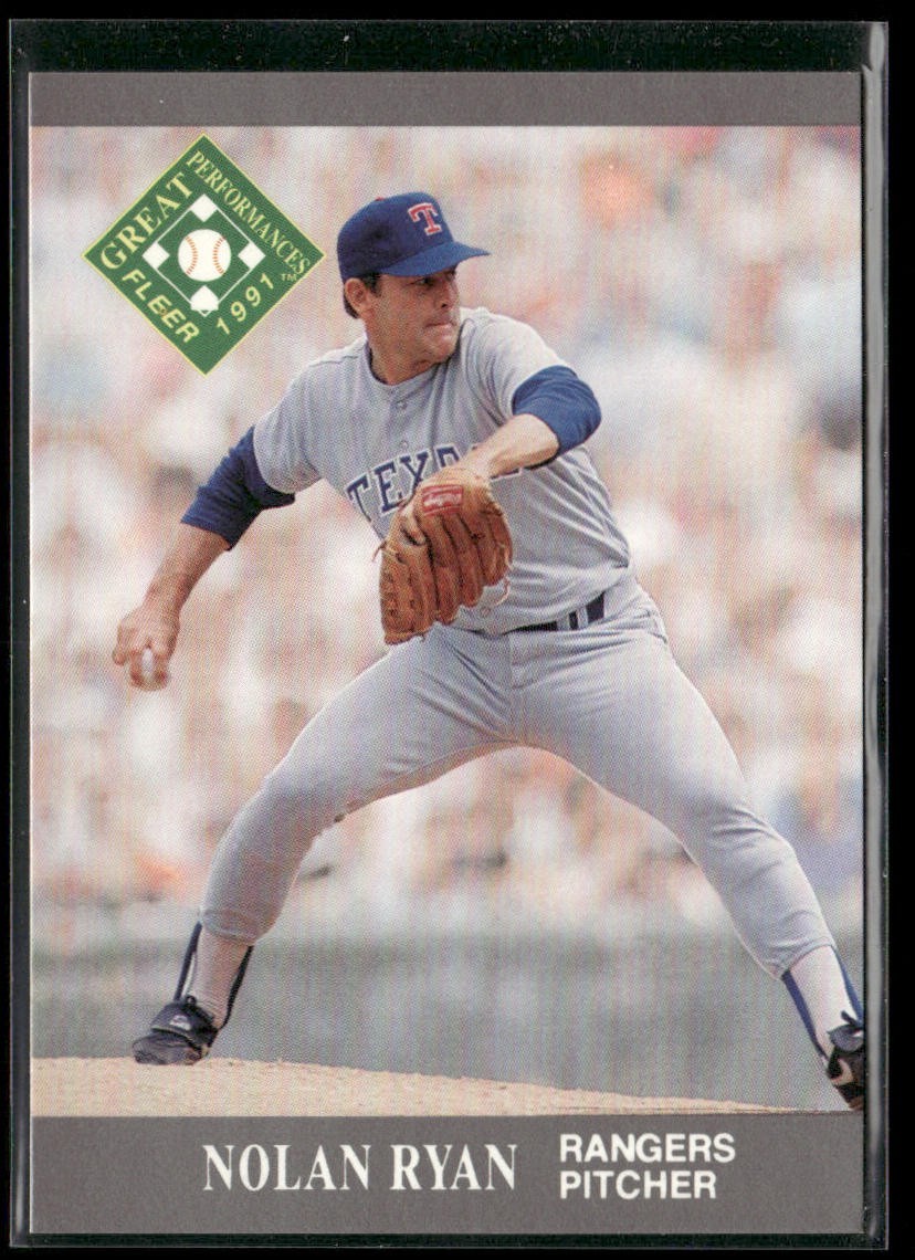 Nolan Ryan Player Lot Bundle 10 Different Baseball Cards NR002 Rangers back