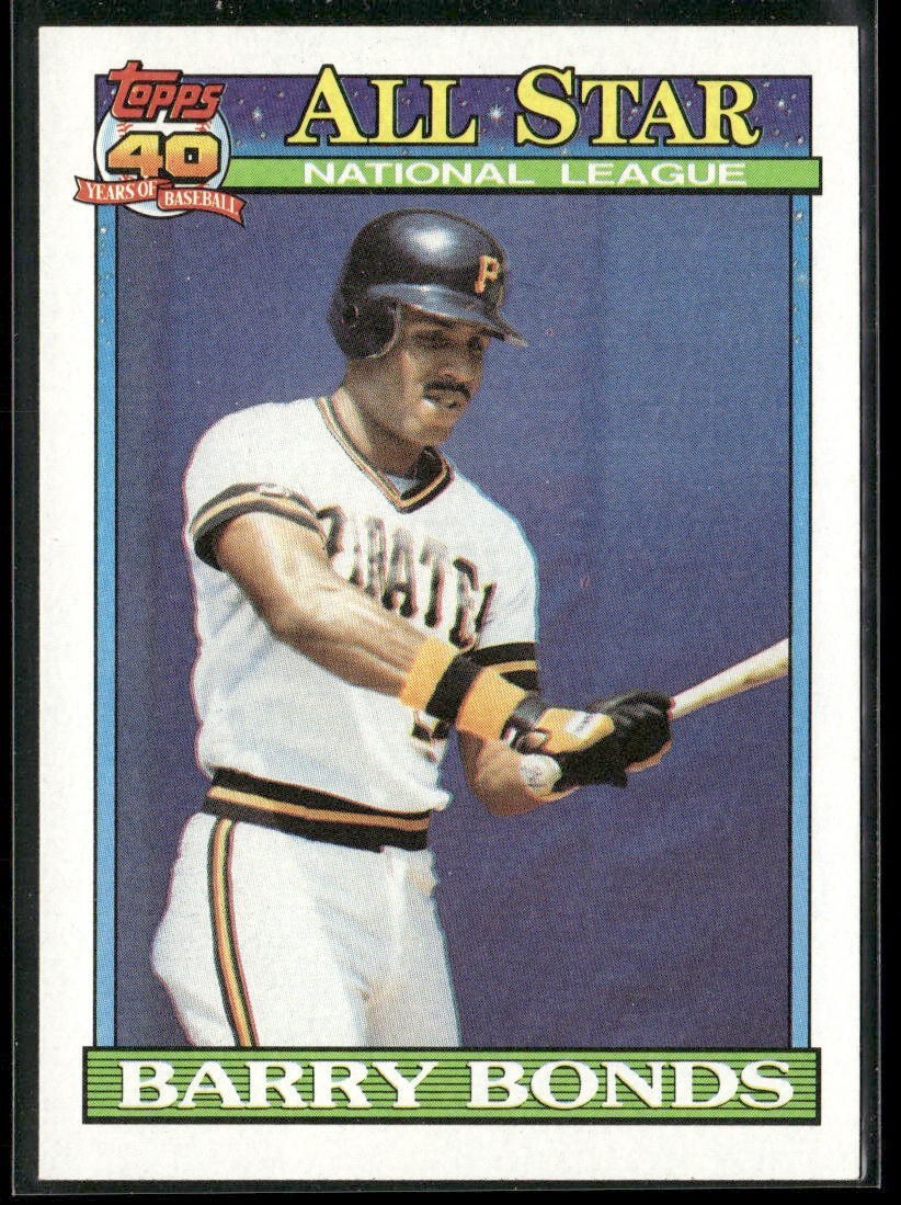 Barry Bonds Player Lot Bundle 10 Different Baseball Cards BB005 Giants Pirates back