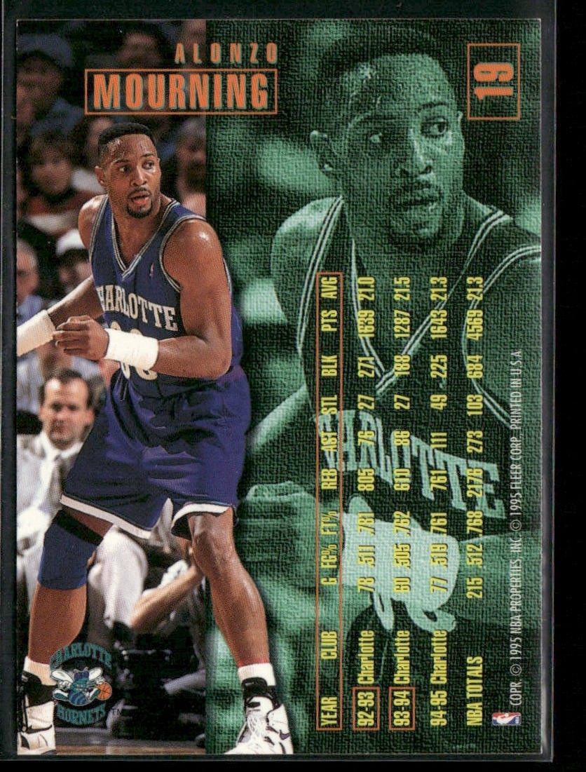 Alonzo Mourning Player Lot Bundle 10 Different Basketball Cards AM004 Heat back