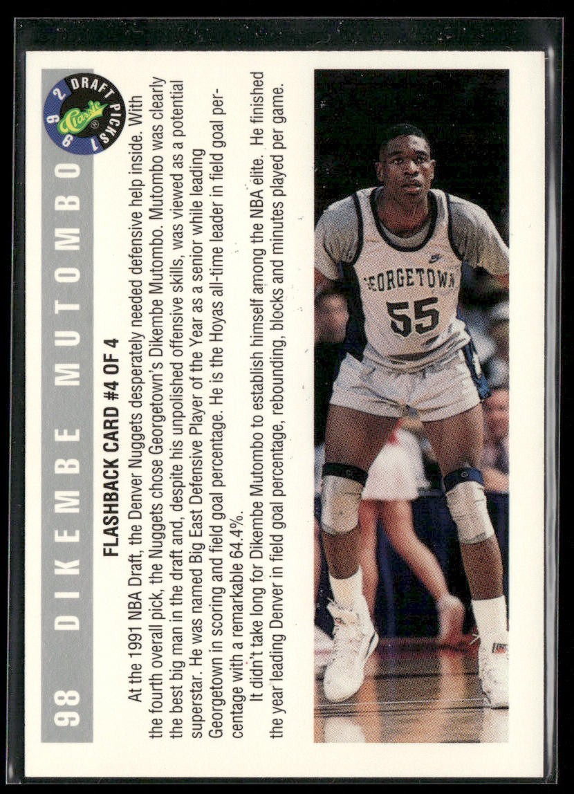 Dikembe Mutombo Player Lot Bundle 10 Basketball Cards DM002 Nuggets Hawks back