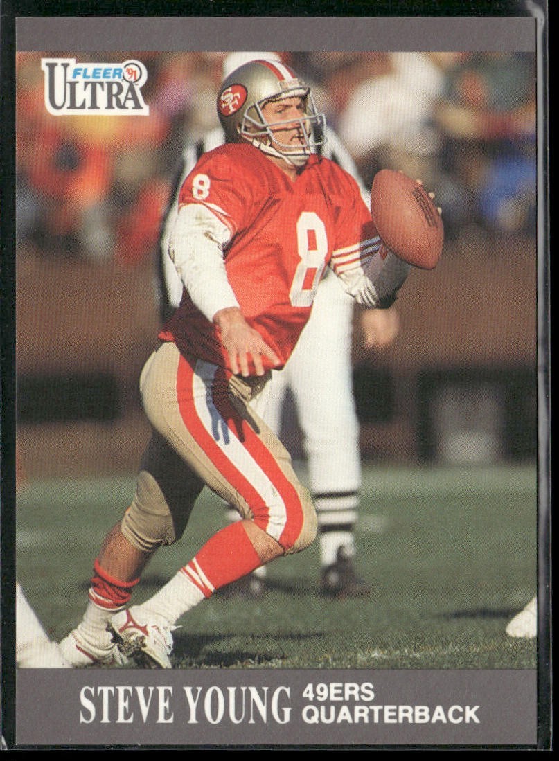 Steve Young Player Lot Bundle 10 Different Football Cards SY005 49ers back