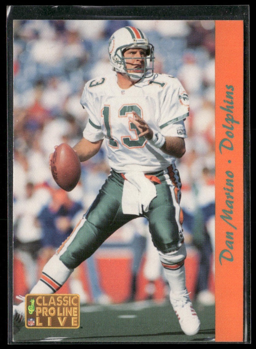 Dan Marino Player Lot Bundle 10 Different Football Cards DM005 Dolphins back