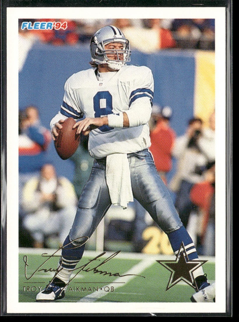 Troy Aikman Player Lot Bundle 10 Different Football Cards TA001 Cowboys back